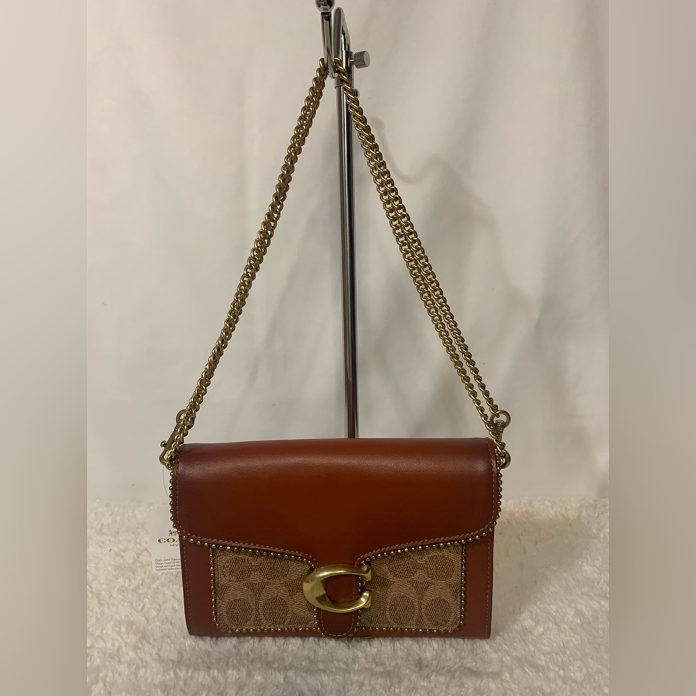 Tabby Chain Clutch In Signature Canvas With Beadchain - Picture 1 of 6